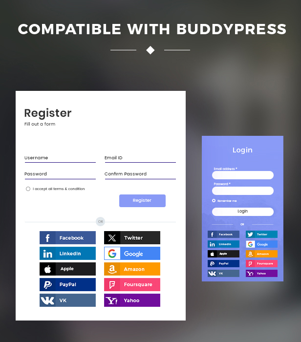 Compatible with BuddyPress