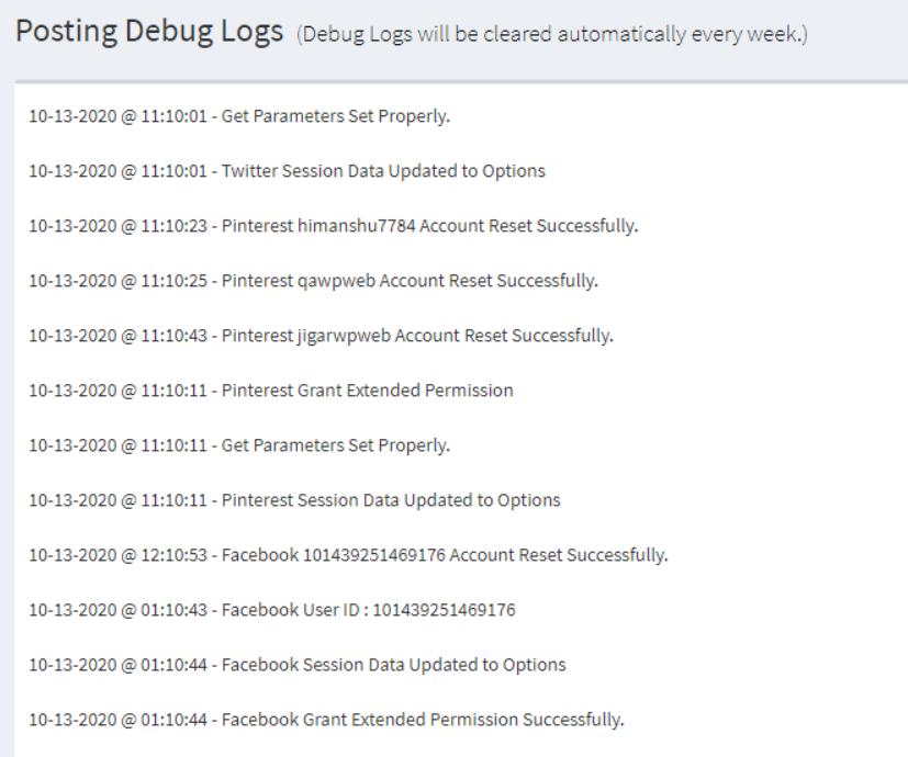 Debug Log